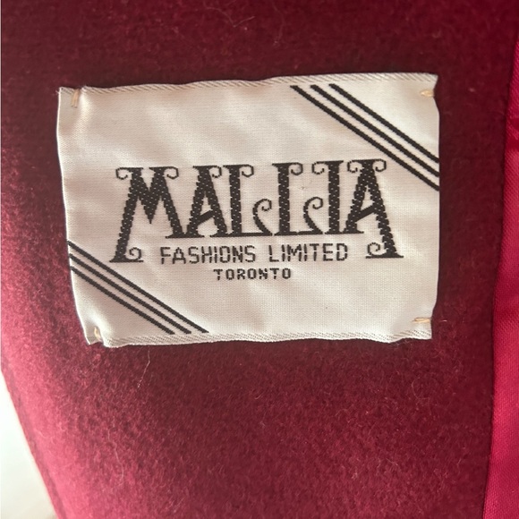 Vintage 100% Wool Mallia Red Fall Coat - Picture 5 of 5